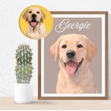 Custom Pet Portrait from Photo – Personalized Digital Dog Art & Memorial Gift