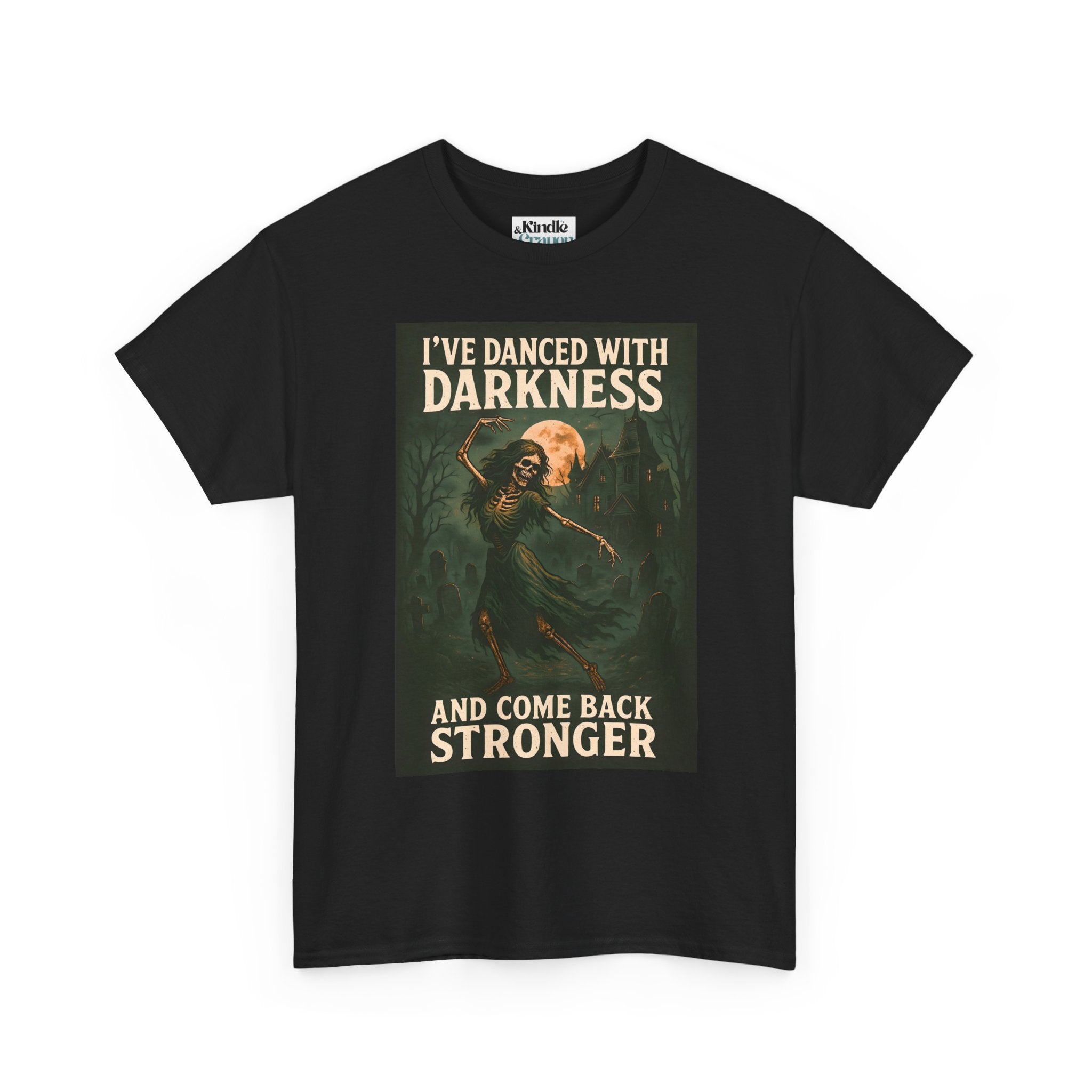 Unisex Heavy Cotton Tee: 'I've Danced with Darkness' Inspiration Tee