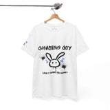 Unisex Graffiti Bunny Tee – “Chasing Joy” Street Style Shirt for Bold, Playful Vibes