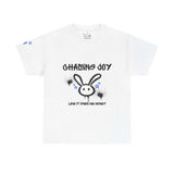 Unisex Graffiti Bunny Tee – “Chasing Joy” Street Style Shirt for Bold, Playful Vibes