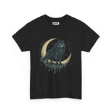 Lunar Wolf Graphic Tee, Unisex Cotton T-shirt, Moon Phase Shirt