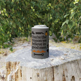 Stylish stubby cooler featuring a heartfelt message for dads, perfect for Father's Day gifts and outdoor gatherings.