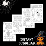 Halloween Self-Love Coloring Collection: 20 Spooky Affirmation Pages