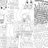 Mental Health Coloring Sheets – Positive Affirmations for Self-Care & Confidence