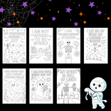 Halloween Self-Love Coloring Collection: 20 Spooky Affirmation Pages