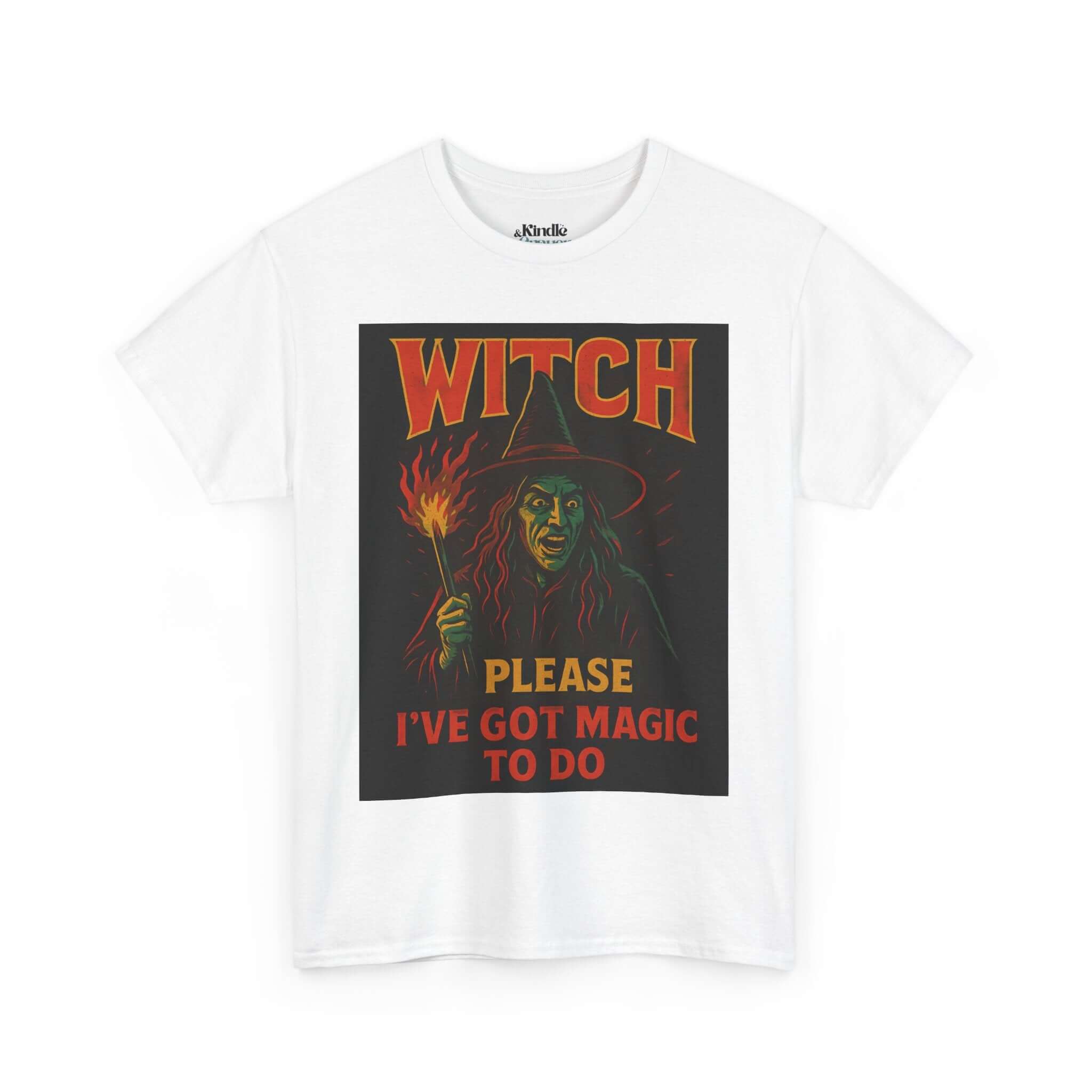 Witch Magic Unisex Heavy Cotton Tee, Halloween Shirt, Witchcraft Clothing, Casual T-Shirt, Spooky Vibes