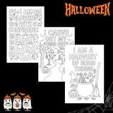 Halloween Self-Love Coloring Collection: 20 Spooky Affirmation Pages