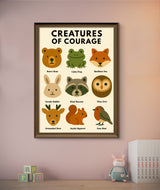 Woodland Animal Wall Art Digital Download, Mental Health Poster Printable
