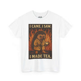 Cozy Hedgehog Tea Tee, Funny T-Shirt, Gift for Tea Lovers, Unisex Apparel, Casual Wear, Animal Lover Shirt