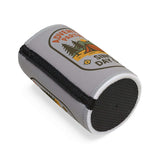 Adventure Partner Stubby Cooler featuring vibrant camping design for Father's Day gifts and outdoor events.
