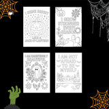 Halloween Self-Love Coloring Collection: 20 Spooky Affirmation Pages