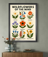 Wildflowers of the Mind Digital Print, Mental Health Wall Art, Therapy Office Decor