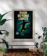 Football Inspirational Wall Art Poster – Motivational Sports Quote