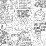 Affirmation Coloring Pages – Anxiety Relief & Mindfulness Printables for Stress Relief