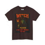 Witch Magic Unisex Heavy Cotton Tee, Halloween Shirt, Witchcraft Clothing, Casual T-Shirt, Spooky Vibes