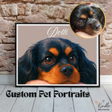 Custom Pet Portrait from Photo – Personalized Digital Dog Art & Memorial Gift