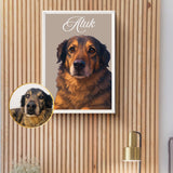 Custom Pet Portrait from Photo – Personalized Digital Dog Art & Memorial Gift