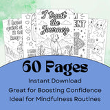 Anxiety Relief Coloring Pages – Affirmation Printables for Teens & Adults