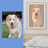 Custom Pet Portrait from Photo – Personalized Digital Dog Art & Memorial Gift