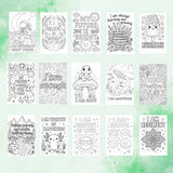 15 printable mental health coloring sheets with positive affirmations for self-care and confidence.
