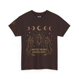 Celestial Power Tee - Unisex Cotton Shirt, Cosmic Graphic Tee, Astrology, Witchy Apparel, Moon Phases Tee