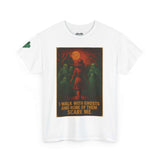 Unisex Heavy Cotton Tee, Ghostly Graphic Tee, Halloween Shirt