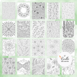 40 Botanical Coloring Pages - Printable Floral Art for Adults | Stress Relief Nature-Inspired Designs