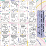 Printable affirmation coloring pages for parents offering encouragement and self-care reminders for busy caregivers.