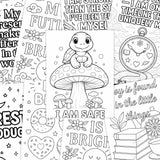 Anxiety Relief Coloring Pages – Affirmation Printables for Teens & Adults