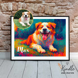 Personalized Pet Portrait – Custom Digital Pet Art for Wall Decor & Gifts