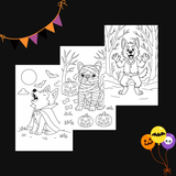 Halloween Dog Coloring Pages - 20 Printable Dog Breeds in Costumes + Bonus Design Page - Instant Download PDF
