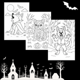 Halloween Dog Coloring Pages - 20 Printable Dog Breeds in Costumes + Bonus Design Page - Instant Download PDF