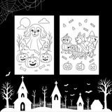 Halloween Dog Coloring Pages - 20 Printable Dog Breeds in Costumes + Bonus Design Page - Instant Download PDF