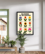 Flower Wall Art Digital Download, Mental Health Poster Printable, Blooms of Belonging Print,