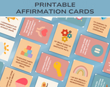 Colorful printable affirmation cards for ADHD, promoting positivity and self-acceptance in neurodivergent minds.