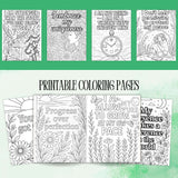 Affirmation Coloring Pages – Anxiety Relief & Mindfulness Printables for Stress Relief