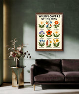 Wildflowers of the Mind Digital Print, Mental Health Wall Art, Therapy Office Decor