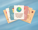 Colorful ADHD affirmation cards showcasing positive messages for neurodivergent minds.