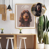 Custom Pet Portrait from Photo – Personalized Digital Dog Art & Memorial Gift