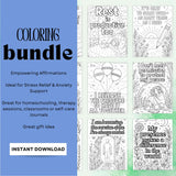 Affirmation Coloring Pages – Anxiety Relief & Mindfulness Printables for Stress Relief