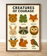 Woodland Animal Wall Art Digital Download, Mental Health Poster Printable