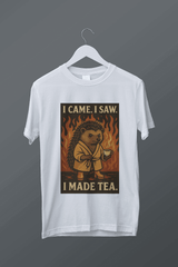 Cozy Hedgehog Tea Tee, Funny T-Shirt, Gift for Tea Lovers, Unisex Apparel, Casual Wear, Animal Lover Shirt
