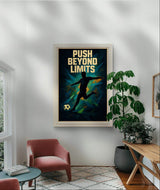 Football Inspirational Wall Art Poster – Motivational Sports Quote