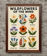 Wildflowers of the Mind Digital Print, Mental Health Wall Art, Therapy Office Decor