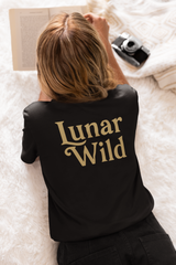 Lunar Wolf Graphic Tee, Unisex Cotton T-shirt, Moon Phase Shirt