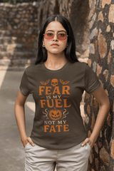 “Fear Is My Fuel, Not My Fate” – Motivational Halloween Unisex Tee