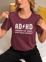 ADHD Humor Tee - Unisex Heavy Cotton T-Shirt, Mental Health Awareness, Gift for Friends, Casual Wear, Funny Quote Top