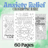 Anxiety Relief Coloring Pages – Affirmation Printables for Teens & Adults