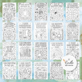 Mental Health Affirmation Coloring Pages – 40 Printable Self-Care Quotes for All Ages