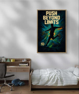 Football Inspirational Wall Art Poster – Motivational Sports Quote